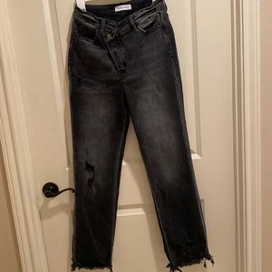 FLYING MONKEY distressed black jeans